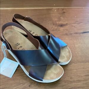 Papillio Brown Sandals with Slingback Design